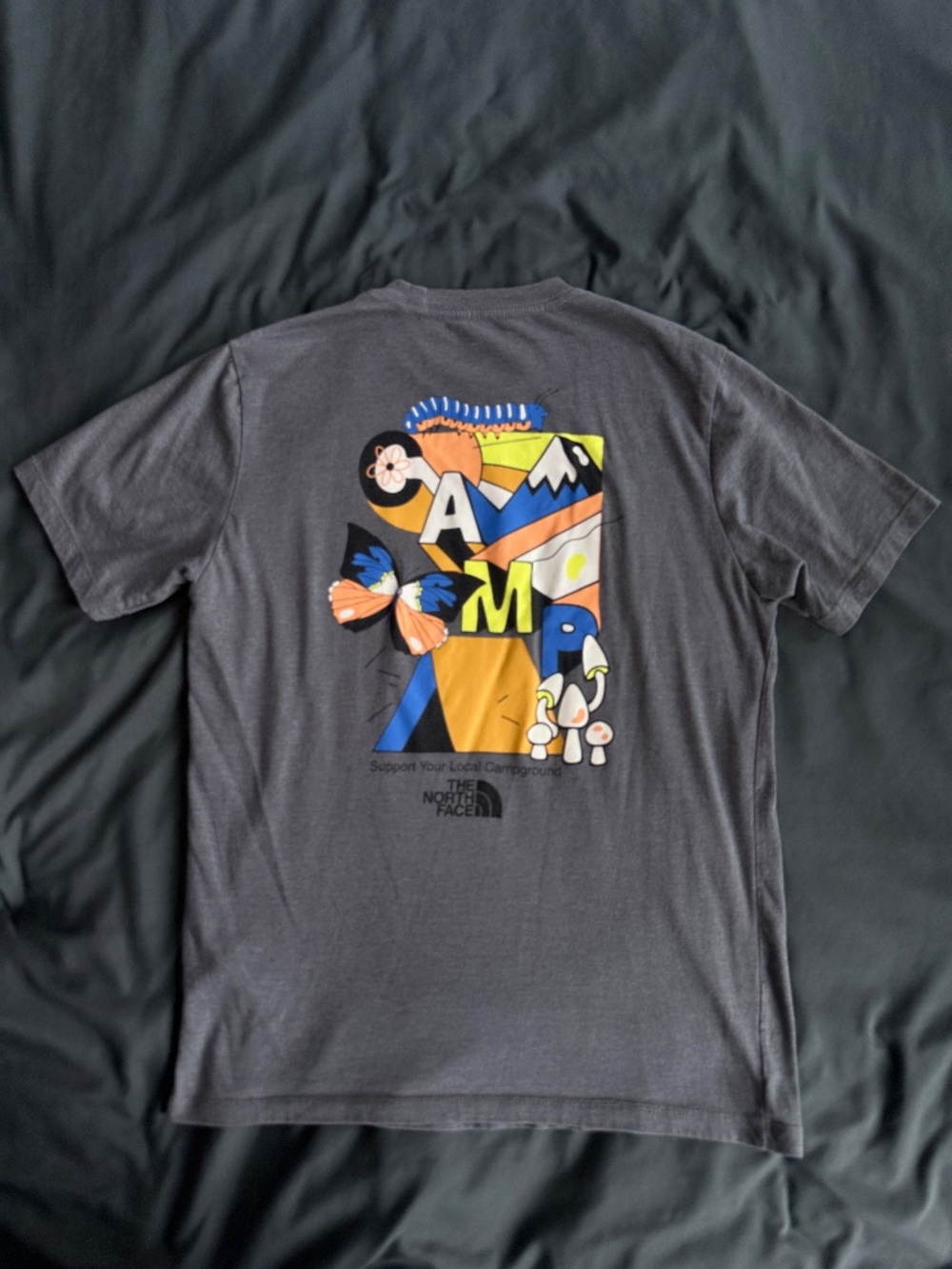 The North Face Gray Graphic T-Shirt, Men’s M/L